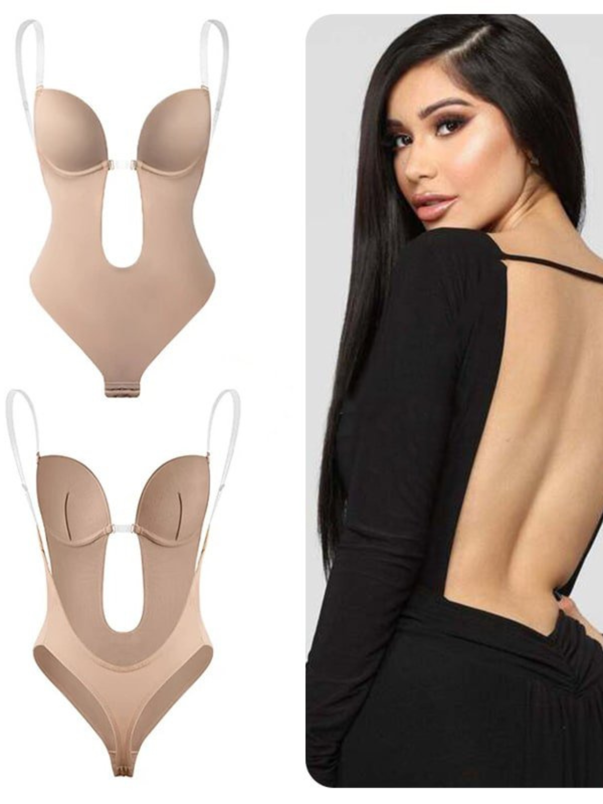 Meinebella™ V-Ausschnitt Rückenfreier Body-BH