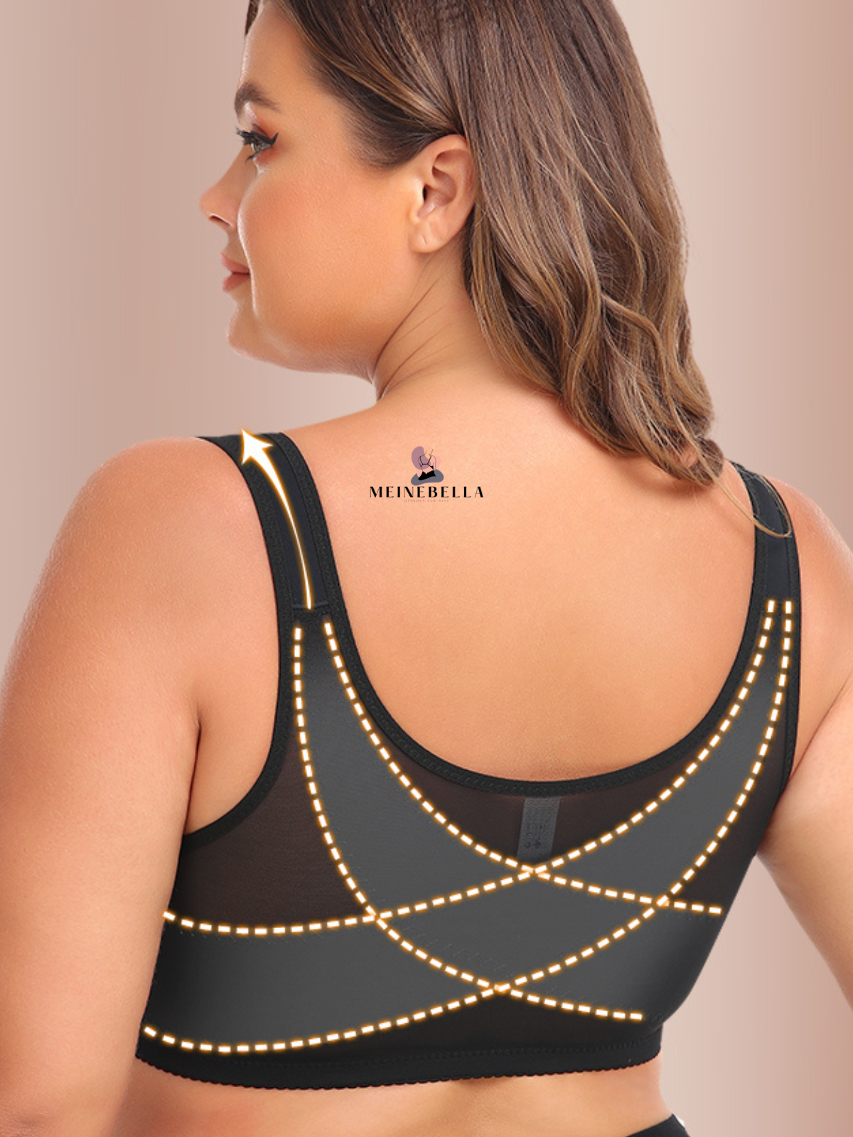 Meinebella™ Frontverschluss BH mit Spitze Ohne Bügel