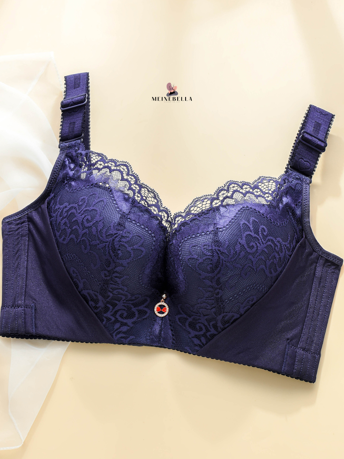 Meinebella™ Push-Up BH mit Spitze Extrafarben