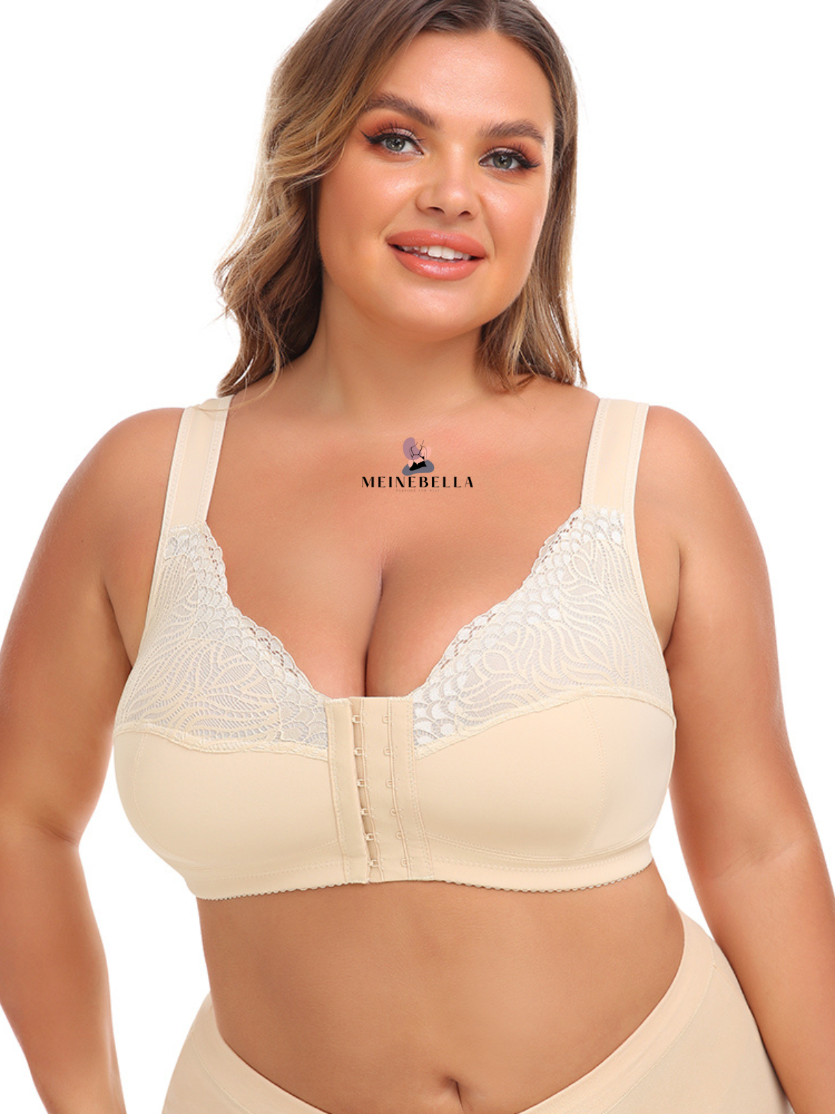 Meinebella™ Frontverschluss BH mit Spitze Ohne Bügel