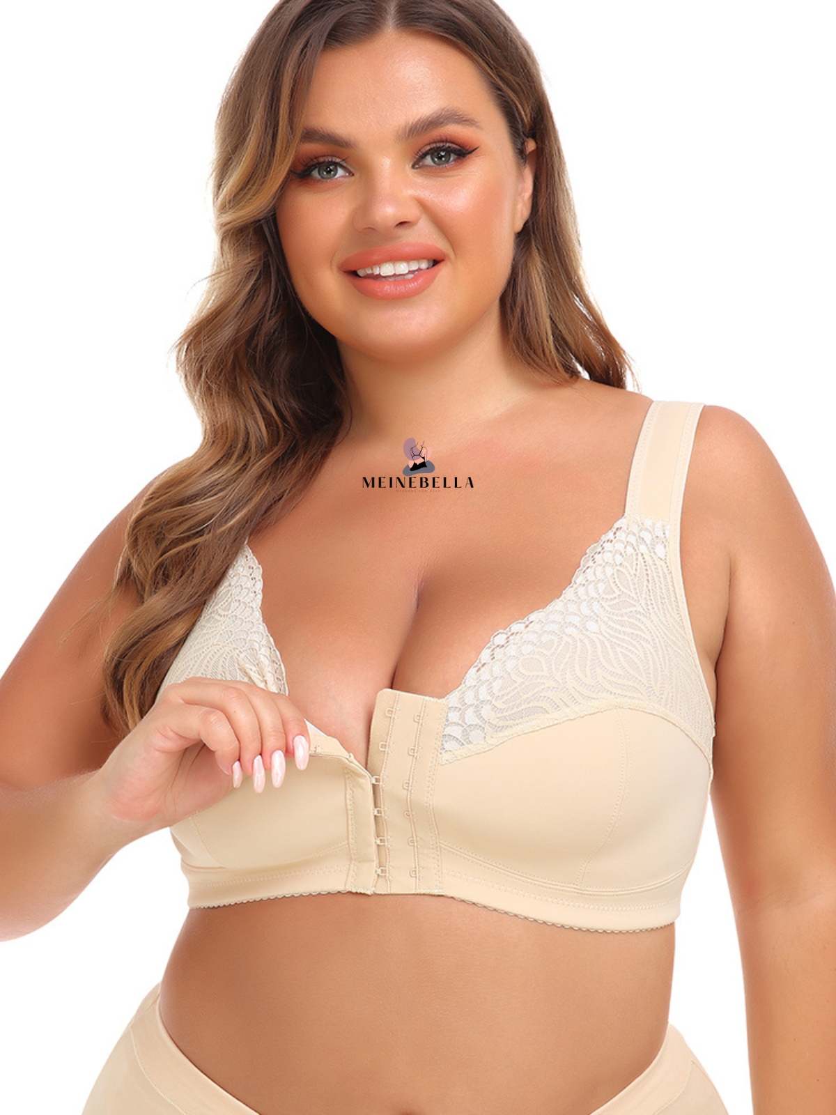 Meinebella™ Frontverschluss BH mit Spitze Ohne Bügel