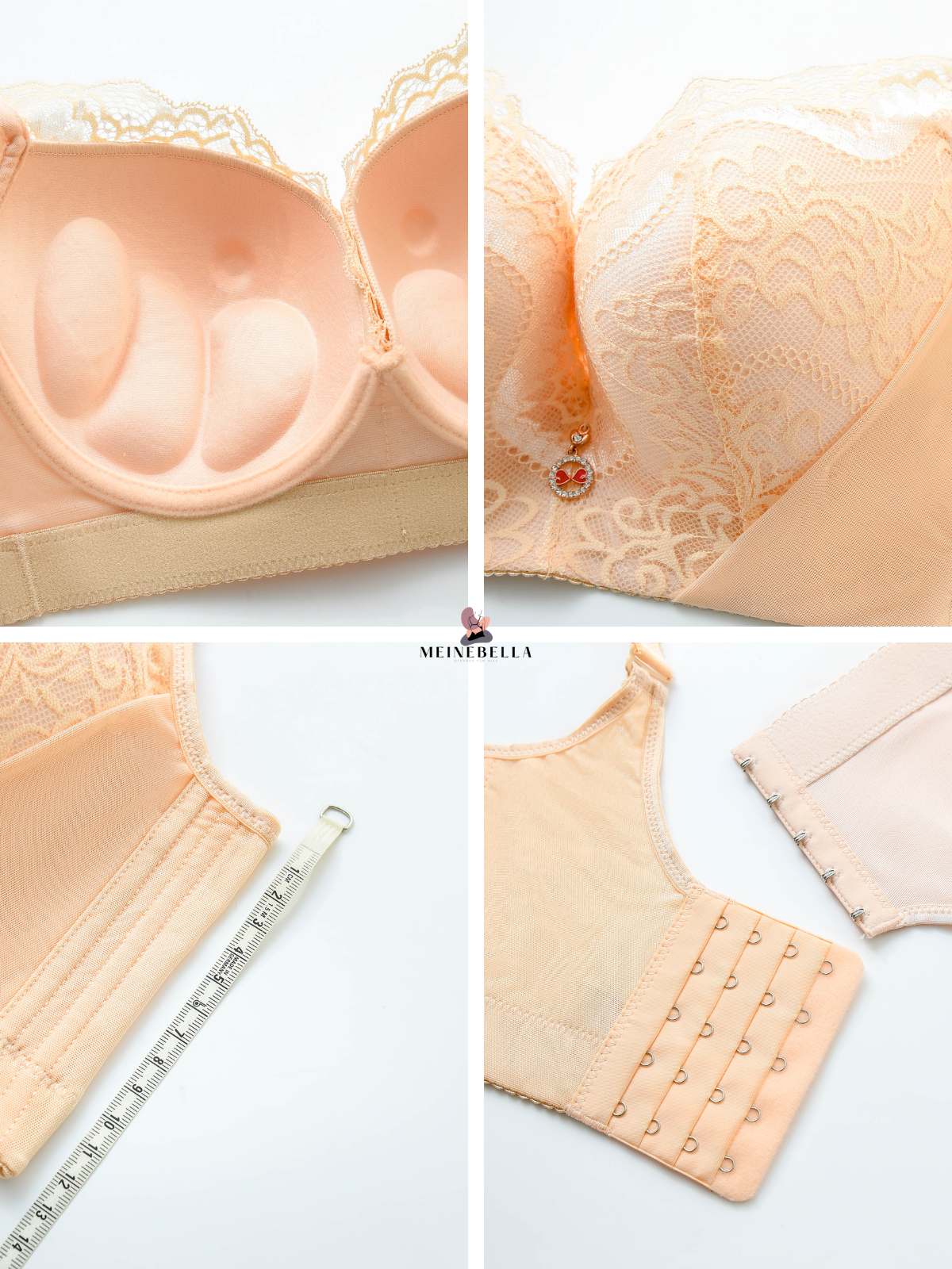 Meinebella™ Push-Up BH mit Spitze Extrafarben