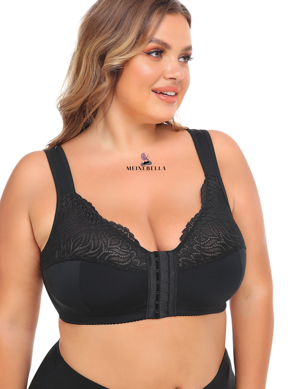 Meinebella™ Frontverschluss BH mit Spitze Ohne Bügel