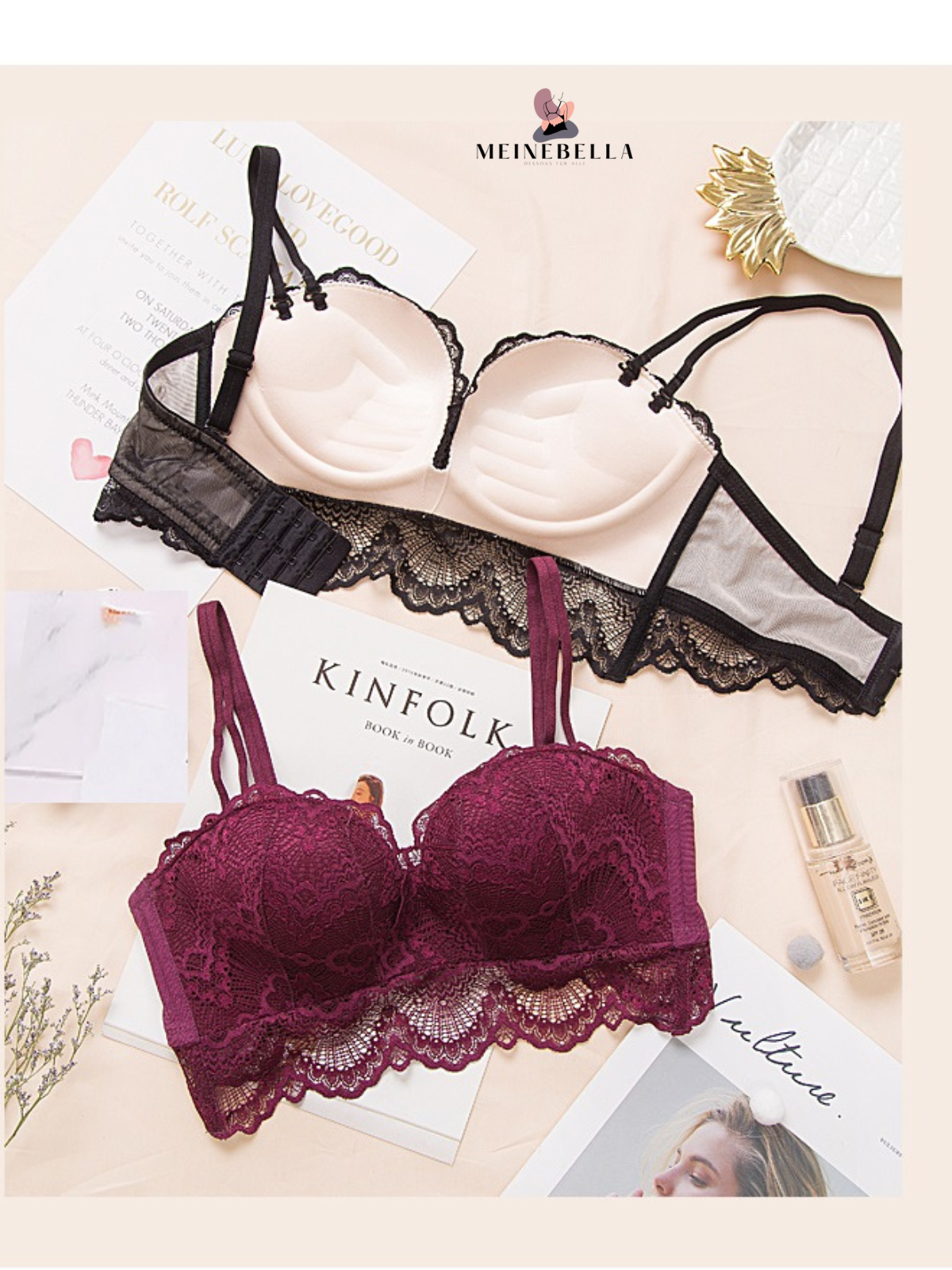 Meinebella™ A-C Push-Up BH mit Spitze