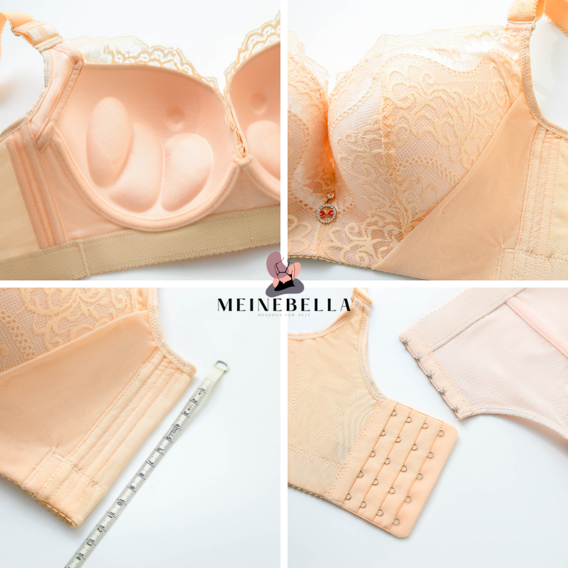 Meinebella™ Push-Up BH mit Spitze Extrafarben